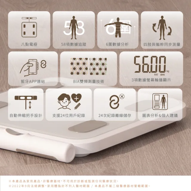 【KINYO】八電極智能藍牙體脂計 體脂機 體重計 BMI 內臟脂肪 APP數據追蹤(MOMO獨家專賣 MS-6670)