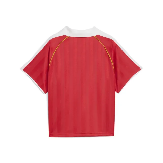【PUMA官方旗艦】流行系列T7足球風短袖Polo衫 女性 63215711(短Polo)