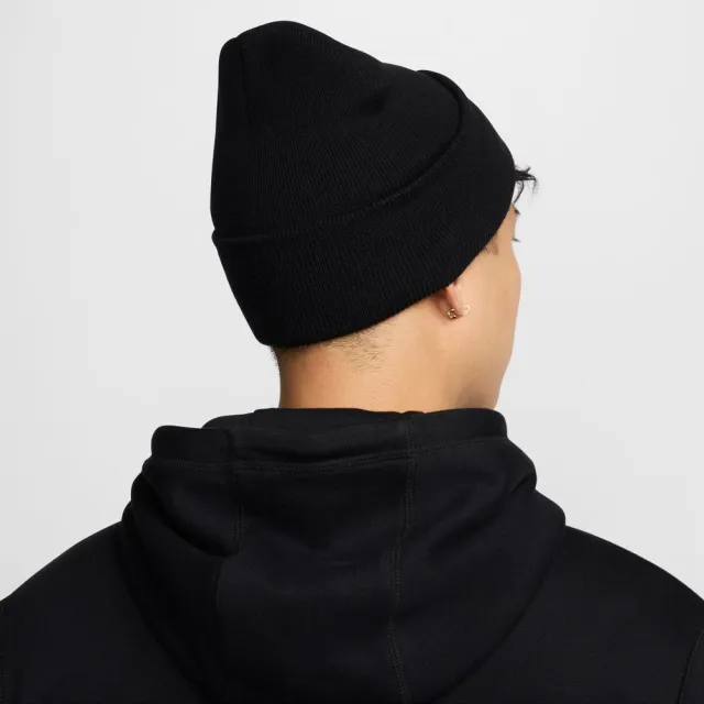 【NIKE 耐吉】毛帽_U NK PEAK BEANIE TC SWSH F24 L_黑色 (HF0187010)