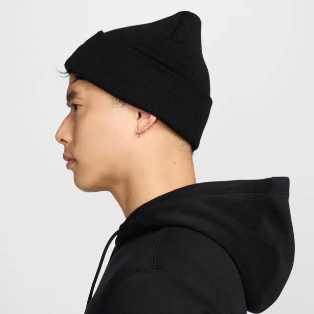 【NIKE 耐吉】毛帽_U NK PEAK BEANIE TC SWSH F24 L_黑色 (HF0187010)
