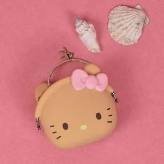 【小禮堂】雙11 Sanrio 三麗鷗 Hello Kitty 矽膠造型零錢包 大臉款