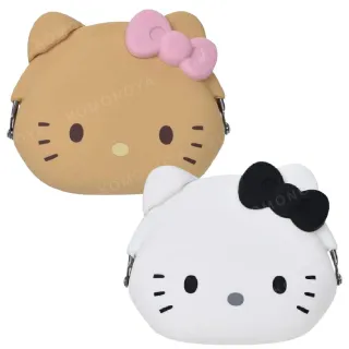 【小禮堂】雙11 Sanrio 三麗鷗 Hello Kitty 矽膠造型零錢包 大臉款