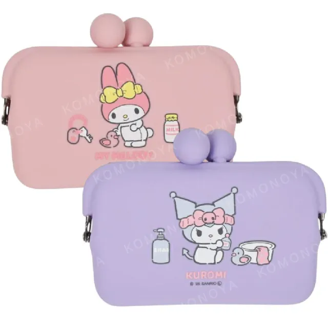 【小禮堂】雙11 Sanrio 三麗鷗 矽膠口金零錢包 洗澡款 美樂蒂 酷洛米