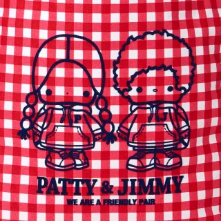【小禮堂】雙11 Sanrio 三麗鷗 Patty & Jimmy 棉質直式肩背袋 復古雙人組