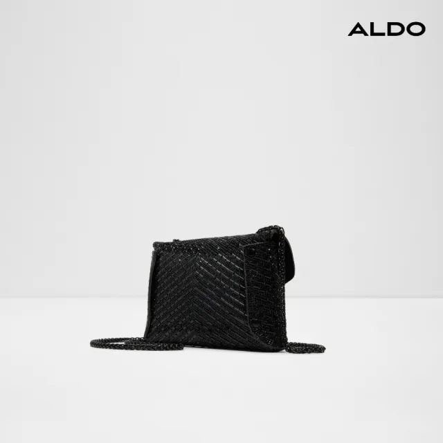 【ALDO】SPARKLEBAG-V字水鑽信封式晚宴包(黑色)