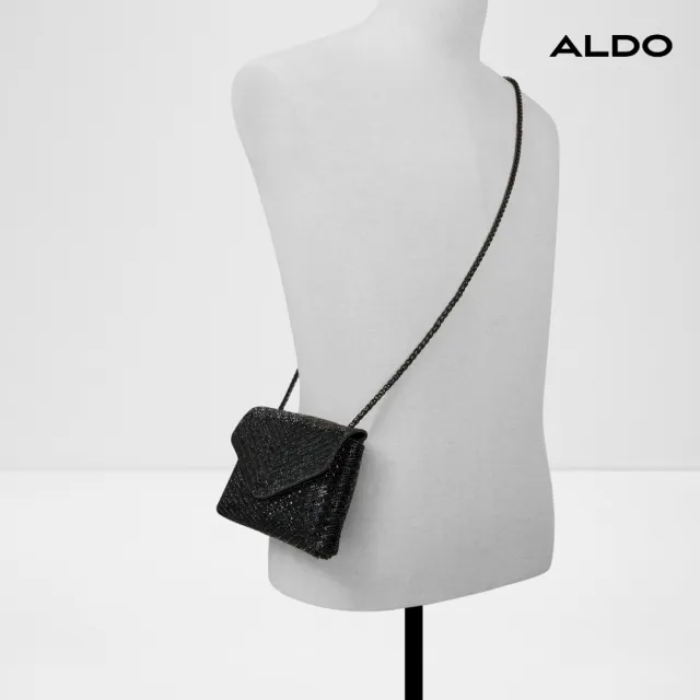 【ALDO】SPARKLEBAG-V字水鑽信封式晚宴包(黑色)