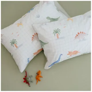 【翔仔居家】100%精梳純棉 床包+枕套-2件組-Dinosaur(單人/單人床包/純棉床包/床包枕套組)