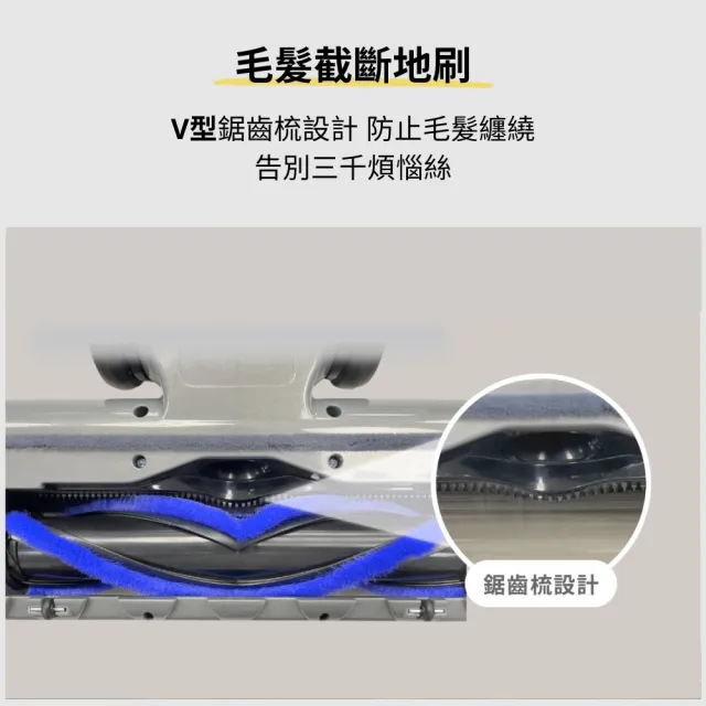 【GOOFINDS 谷凡】自動集塵吸塵器「鈦灰吸」V3DS(自動集塵/ 毛髮截斷地刷/ 32kpa大吸力/ 百貨專櫃推薦)