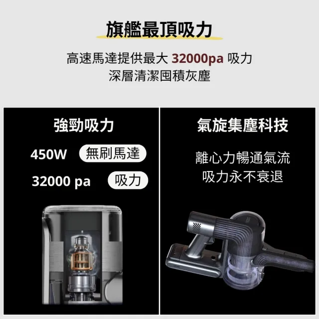 【GOOFINDS 谷凡】自動集塵吸塵器「鈦灰吸」V3DS(自動集塵/ 毛髮截斷地刷/ 32kpa大吸力/ 百貨專櫃推薦)