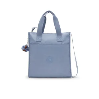 【KIPLING官方旗艦館】灰藍色手提斜背托特包-INARA L
