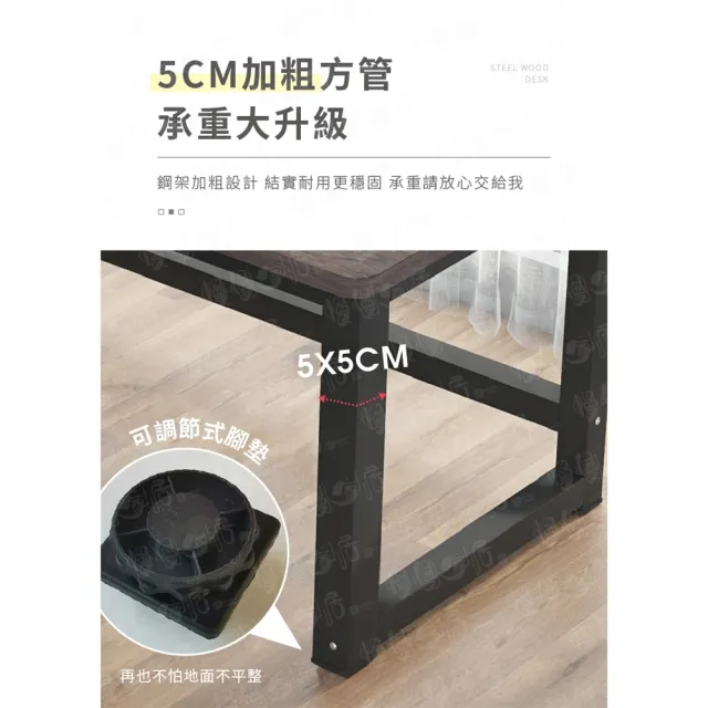【慢慢家居】專人組裝-獨家款-精工級現代簡約鋼木電腦桌(100CM)