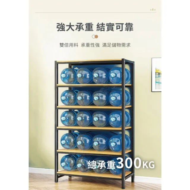 【慢慢家居】專人組裝-層高任意調-鋼木超耐重大容量六層置物架 電器架(W90xD40xH200cm)