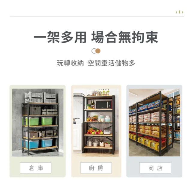 【慢慢家居】專人組裝-層高任意調-鋼木超耐重大容量六層置物架 電器架(W90xD40xH200cm)