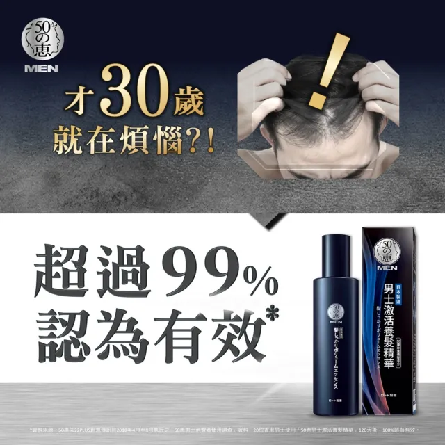 【50 惠】男士激活養髮精華 160mL(日本樂敦製藥 頭皮精華 強韌髮根 增加豐盈感)