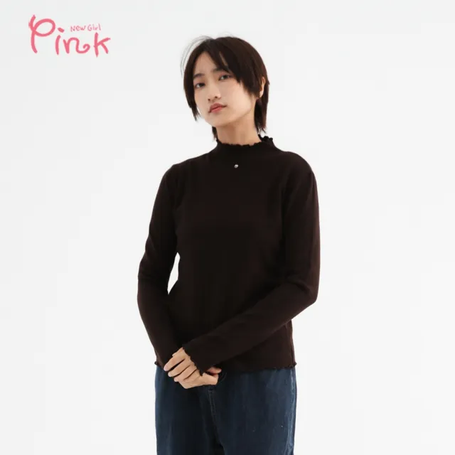 【PINK NEW GIRL】木耳領針織毛線衣 Z6404BD