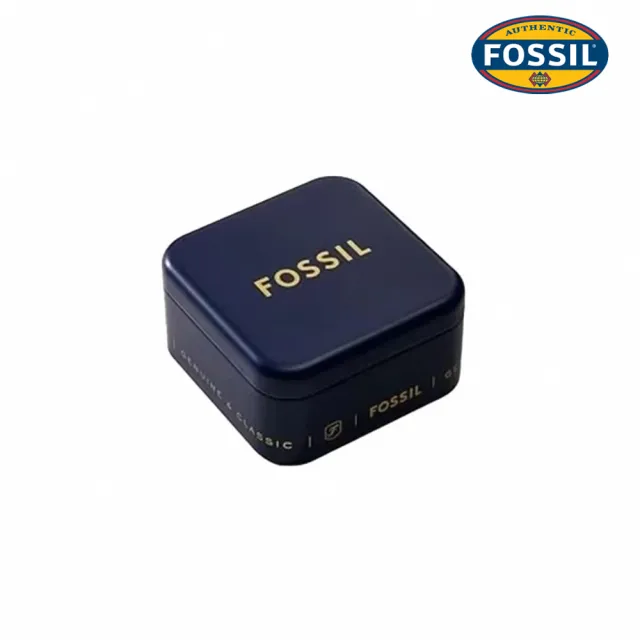 【FOSSIL】Ellis 晶光綺鏈不鏽鋼耳環-金色 JF04897710