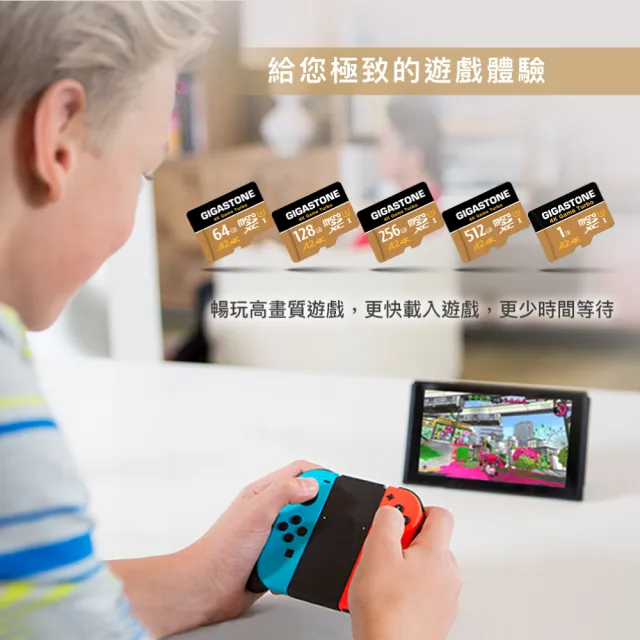 【Gigastone 立達國際】4K高速遊戲 攝影 監視器記憶卡 A2U3 1TB Game Turbo(台灣製/資料救援/microSD)