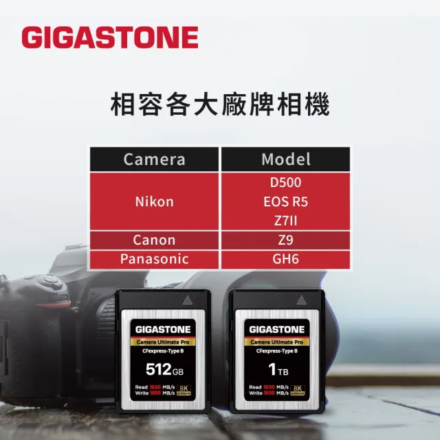 【Gigastone 立達國際】CFexpress Type B 1TB 8K專業攝影極速記憶卡(免費資料救援/高階相機/1T)