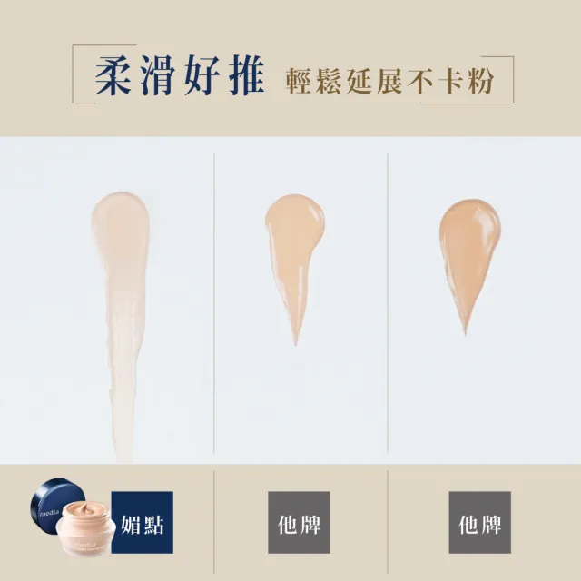【media 媚點】極上粉嫩保濕粉底霜25g(高保濕奶茶系粉底 水潤不脫妝)