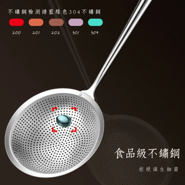 【瑞典廚房】304不鏽鋼 撈麵 撈勺 撈網 漏勺(L號-18cm)