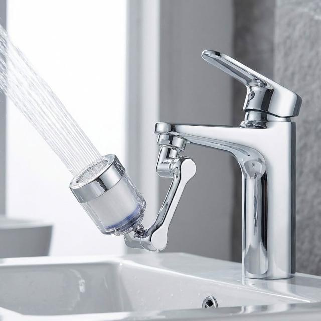 【悅浴良品】1080度萬向水龍頭起泡器-升級濾心款(機械手臂 洗漱神器 水龍頭延伸器 節水器 省水增壓 過濾)