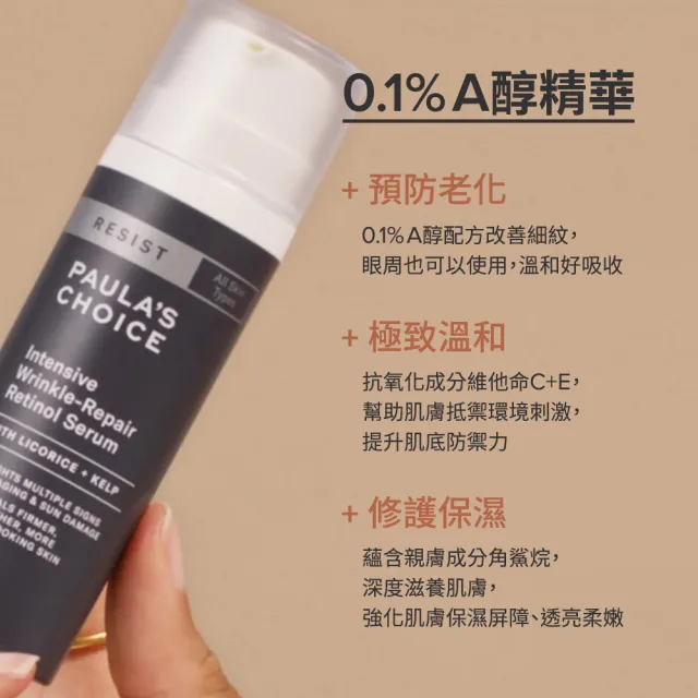 即期品【PAULA’S CHOICE 寶拉珍選】抗老化0.1％A醇極效修護精露30ml 2入組