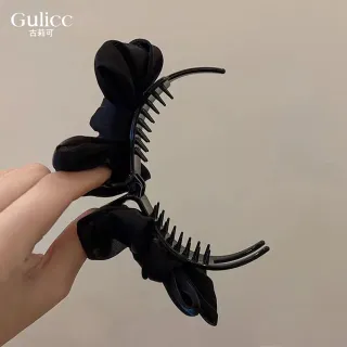 【Gulicc 古莉可】髮夾 雙面 網紗 蝴蝶結 丸子夾(7夕情人節 生日 髮飾 頭飾 鯊魚夾 抓夾 禮物)