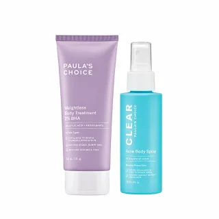 【Paulas Choice 寶拉珍選】淨痘嫩膚組★2％水楊酸身體乳＋淨無痘2％水楊酸美體噴露