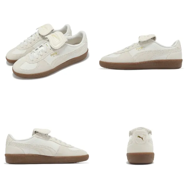【PUMA】休閒鞋 Palermo Premium 男鞋 女鞋 米白 粉 麂皮 翻鞋舌 焦糖底 德訓鞋 同款(401744-01)