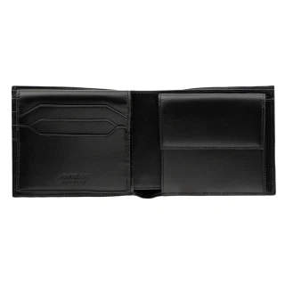 【MONTBLANC 萬寶龍】十卡零錢袋牛皮短夾 198315 (新品上市)