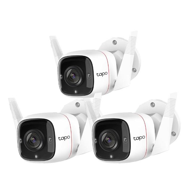 (三入組)【TP-Link】Tapo C310 3MP 300萬畫素戶外WiFi無線網路攝影/ 監視器 IP CAM(IP66防水)