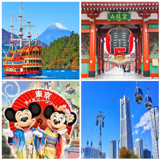 【喜鴻假期】★夢幻東京５日★酷航、迪士尼樂園、富士山美景、浪漫橫濱、箱根遊船(早去午回/含稅)