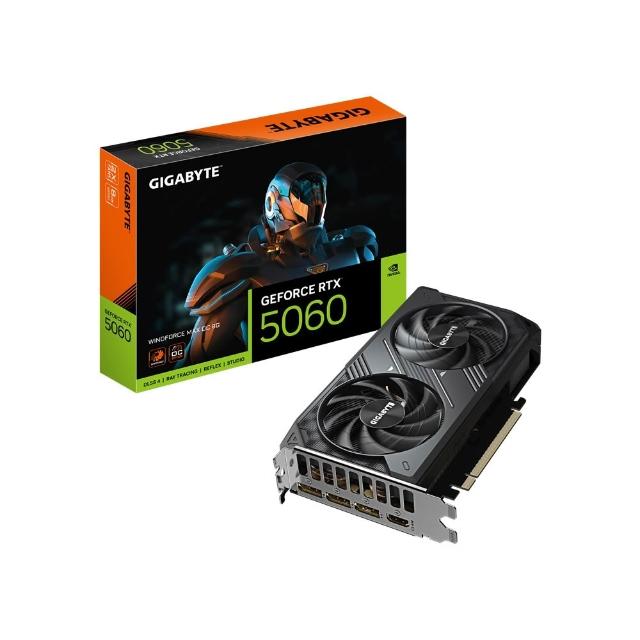 【GIGABYTE 技嘉】GeForce RTX 5060 WINDFORCE MAX OC 8G 顯示卡(GV-N5060WF2MAX OC-8GD)