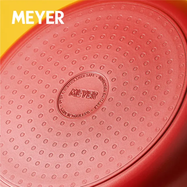 【MEYER 美亞】陶瓷不沾鍋 炒鍋28CM - 革新紅系列(IH/電磁爐適用)