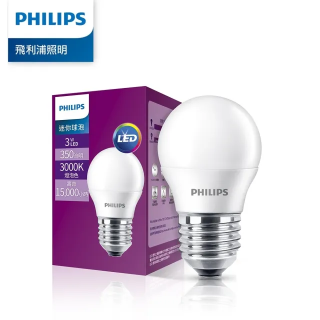 【Philips 飛利浦】3W LED迷你燈泡(PM001/PM002)
