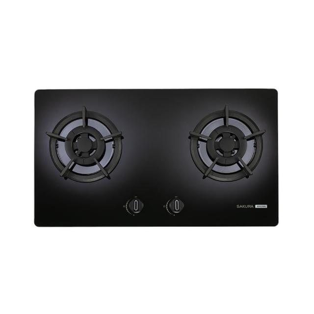 【SAKURA 櫻花】二口小面板易清檯面爐_黑玻璃(G2522BG 原廠保固原廠基本安裝)