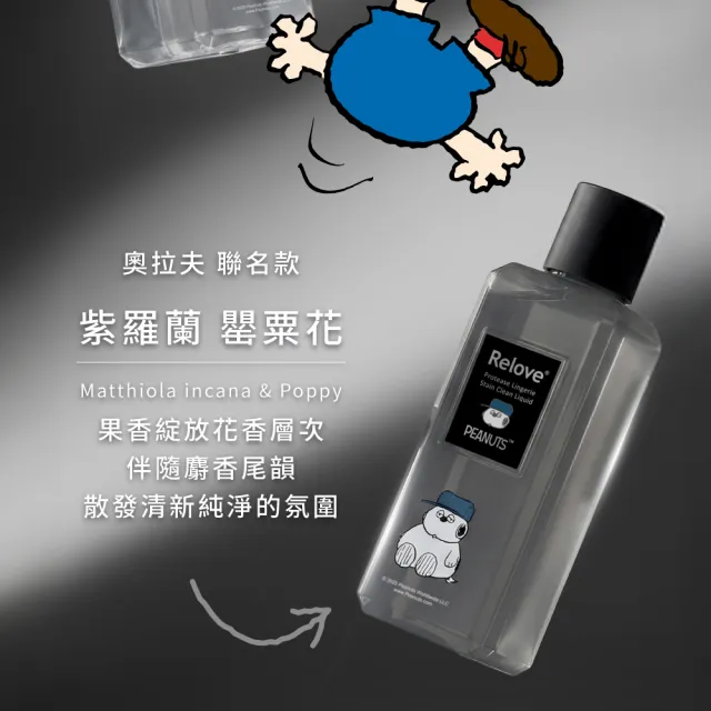 【Relove】SNOOPY聯名手洗精220mlx3入禮盒+聯名盥洗包(贈吊飾盲盒1入四款隨機)