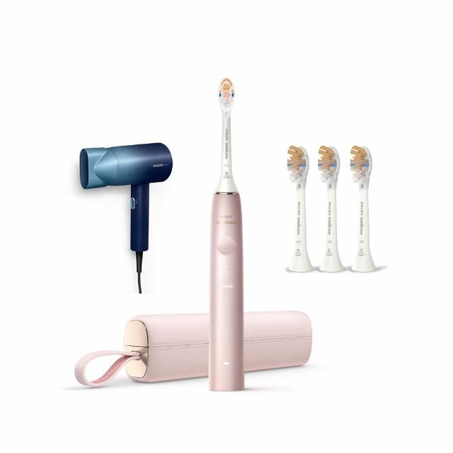 【Philips 飛利浦】Sonicare頂級尊榮AI智能音波電動牙刷-HX9996/13 玫瑰金