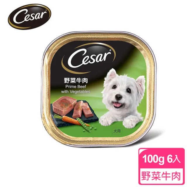 【Cesar 西莎】momo獨家組 寵物/狗罐頭/狗食 任選(餐盒*12+蒸鮮包*4)