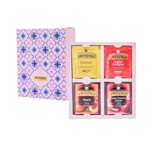 【Twinings 唐寧茶】優雅時光品味組(皇家伯爵/英倫早餐/香甜蜜桃/異國香蘋 #送禮#禮盒#茶葉#茶包)