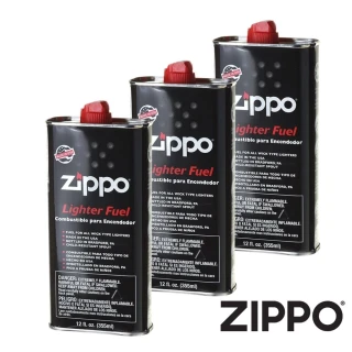 【Zippo】原廠打火機專用油-三入 355ml*3 (Zippo 原廠打火機專用油)