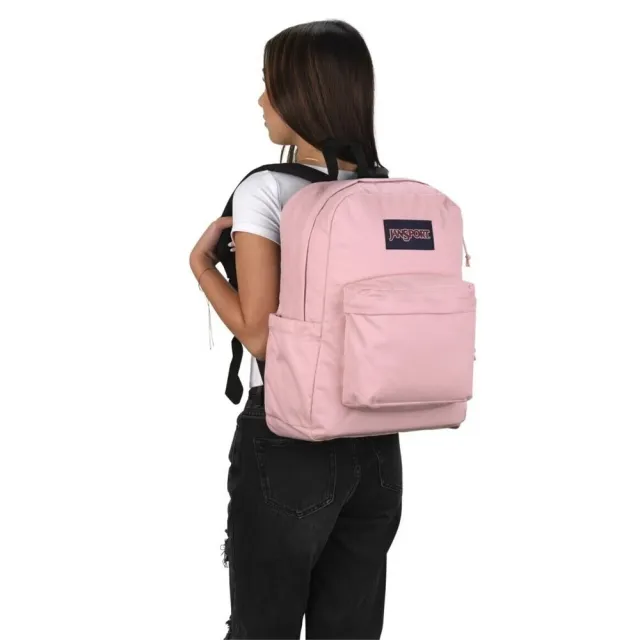 【JANSPORT】雙11 SUPERBREAK PLUS 後背包 後背包 運動包 雙肩背包 粉紅(JS0A4QUE7N8)