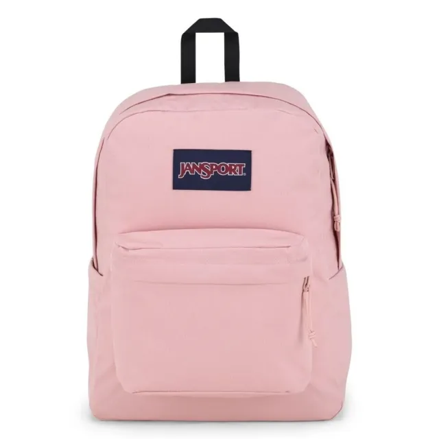 【JANSPORT】雙11 SUPERBREAK PLUS 後背包 後背包 運動包 雙肩背包 粉紅(JS0A4QUE7N8)