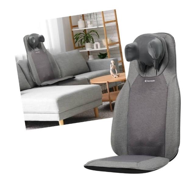 【TAKASHIMA 高島】超能按 頂級座墊 M-6631(按摩椅墊/背墊/溫熱/震動/肩頸抓捏)