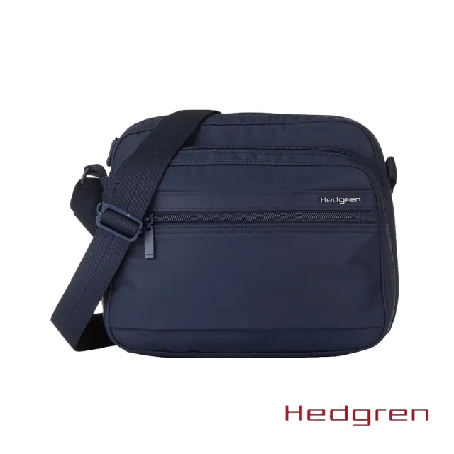 【Hedgren】INNER CITY系列 HIC226 METRO款式 RFID防盜 多格層 側背包(黑色/深藍)