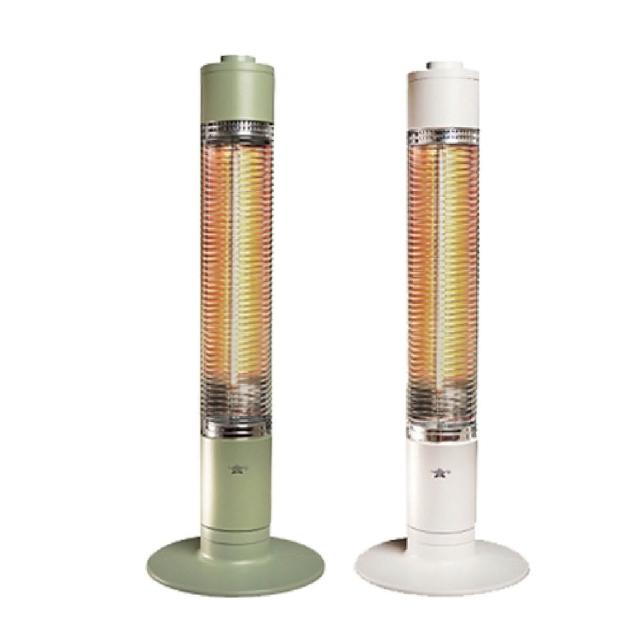 【aladdin】石墨遠紅外線電暖器 SH-G1100T 綠/白 適用9-13坪 240度擺頭 露營 (悠遊戶外)