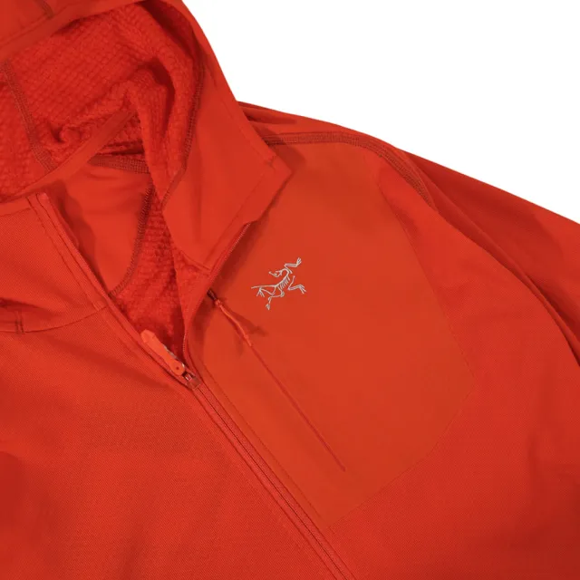 【Arcteryx 始祖鳥】橘色焦點 高檔貨 始祖鳥 Arcteryx 機能外套 保暖透氣 刷毛 薄外套 連帽外套(1663AX4)