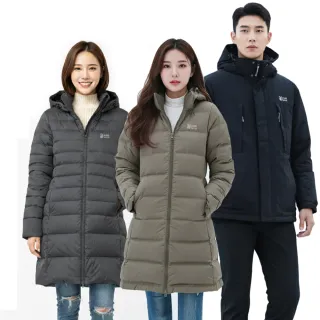 【遊遍天下】男女款極暖GlobeTex防風保暖防水羽絨外套 防潑長版羽絨外套(M-5L 大尺碼)