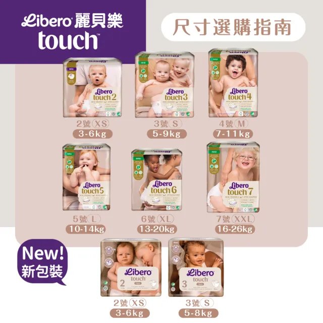 【麗貝樂】TOUCH 嬰兒黏貼型紙尿褲4-7號包購