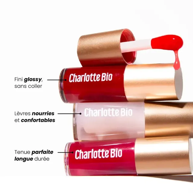 【CHARLOTTE BIO】有機護唇油 Lip Oil 滋潤保濕 光澤唇感 玫瑰紅/緋紅(6.5g)